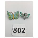 PINS ENAMEL BUTTERFLY BEE PIN