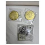 1 BALD EAGLE, 1 MAYAS, 1 CIVIL WAR LARGE MEDALS