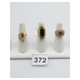 18KHGE RINGS SIZE 7, 6, 5 COCKTAIL STYLE SEE