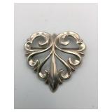 HEART PIN SILVER 925 OPEN WORK