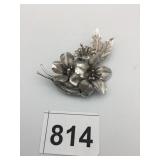 STERLING FLOWER PIN