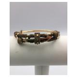 HINGED BRACELET ANTIQUE VICTORIAN ETRUSCAN