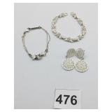 RHINESTONE BRACELETS DROP EARRINGS