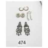FANCY EARRINGS RHINESTONES CRYSTAL BEADS
