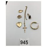 1/20TH 12K GF NECKLACE CROSS PENDANT HEART