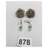 FRESHWATER PEARL EARRINGS SILVER FILIGREE