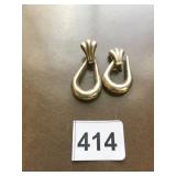 SILVER 925 HOOP EARRINGS .302OZT ONE POST