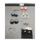 EARRINGS HOOPS BUTTON ENAMEL SCREW BACK ETC.