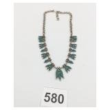 NECKLACE SW DESIGN INSET BLUE PIECES