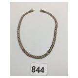 CHEVRON WEAVE SILVER 925 NECKLACE