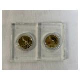 TWO - $1.00 PLATINUM/GOLD ENHANCED STATEHOOD