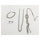 RHINESTONE NECKLACES CHOKERS BROKEN NECKLACE WITH