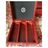 3 SECTION WOOD DISPLAY CASE EMPTY