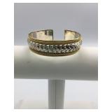 CUFF BRACELET GOLD AND SILVER TONE