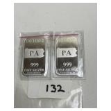 TWO - 50 STATE 1/2 OZ - 1 OZT TOTAL