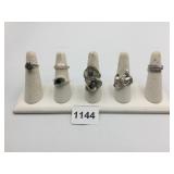 COCKTAIL RING FLOWER DRAGON MOTHER OF PEARL ETC.