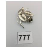 STERLING SILVER 925 ROSE PIN