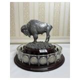 BUFFALO NICKEL DISPLAY W/ 20 NICKELS