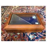 WOOD GLASS TOP PRESENTATION BOX EMPTY