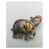 SILVER AND GOLD ELEPHANT PIN