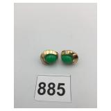 TRIFARI BLUE CENTER CLIP ON EARRINGS