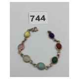 SCARAB BEETLE 7" GOLD TONE BRACELET