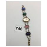 SUTTON SILVER TONE SCARAB BEETLE CHAIN BAND