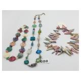 SHELL NECKLACE EARRING SET CARDED FASHION JEWELRY