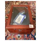 GLASS TOP DISPLAY CASE EMPTY