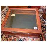 GLASS TOP DISPLAY CASE FOR COINS EMPTY