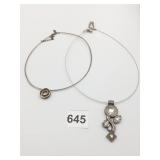 PENDANT CHOKER NECKLACES ON WIRE