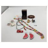 MAGIC CHAIN NECKLACE EARRINGS WATERMELONS