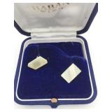 HUGO BOSS SHELL CUFFLINKS DOME CUFFLINKS WHITE