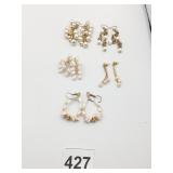 PEARL EARRINGS GROUP DANGLE DROP WITH SHELLS ETC.