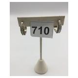 JUDITH RIPKA HOOP EARRINGS 925 SILVER .279 OZT