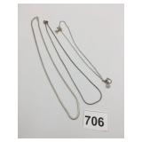 SILVER 925 CHAIN NECKLACES TINY CAT  HEAD PENDANT