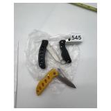 3 NEW CHINESE KNIVES PLASTIC OUTER SHELL