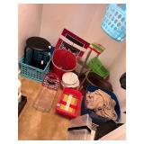 STOOL, POP UP TOTE, BASKETS, BINS