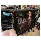 ASIAN STYLE SIDEBOARD, BUNGEES AND HOOKS ATTACHED