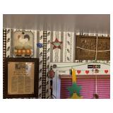 ITEMS HANGING ON KITCHEN WALL BY WINDOW, LAST