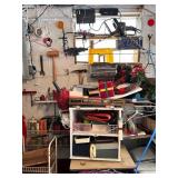 STEEL WOOL, ASSORTED CHEMICALS, TOOLS, ELECTRIC