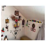 ITEMS ATTACHED AND HANGING ON WALL
