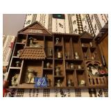 ANTIQUE COLLECTION SHADOW BOX TRINKET SHELF WITH