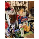 ITEMS ON AND NEAR KITCHEN WALL, SOME EMPTY BOXES