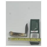 CASE SADDLE HORN BRNT AMBER 05711