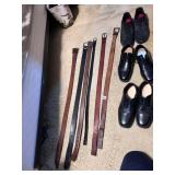 MENï¿½S LEATHER BELTS AND SIZE 8.5 SHOES