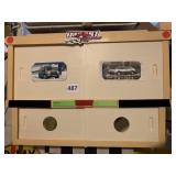 PLASTIC CUBE STORAGE WITH DOORS AND CONTENTS, SEE