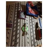 ITEMS HANGING, BASEMENT RIGHT WALL