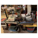 ITEMS UNDER BASEMENT STAIR SPINDLES, VINTAGE