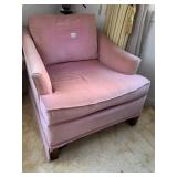 PINK VELVET CHAIR, SOME CONDITION ISSUES SEE